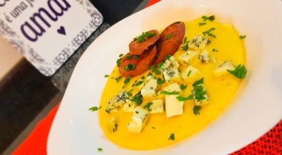 Polenta com gorgonzola