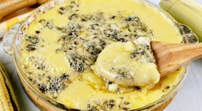 Polenta com gorgonzola