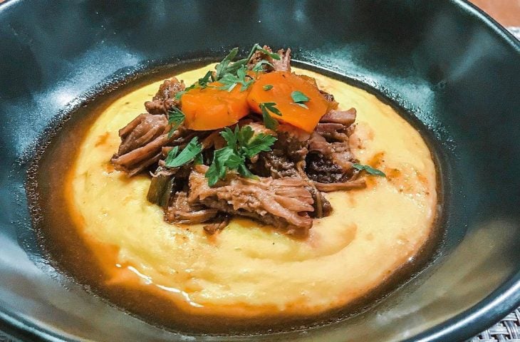 Polenta de grão-de-bico