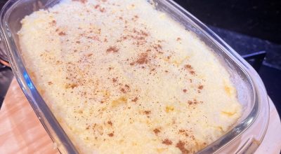 Polenta doce com coco ralado