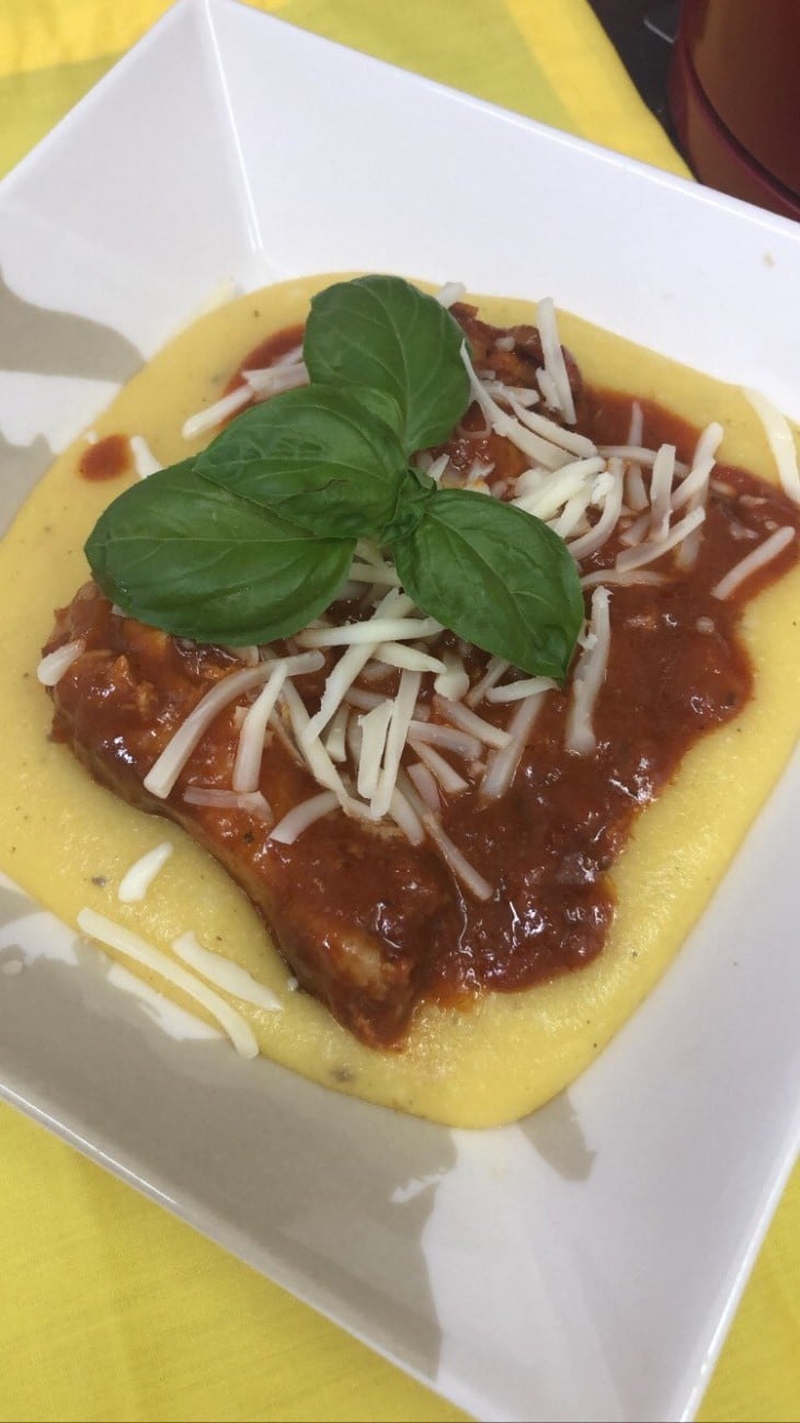 Polenta na panela de pressão