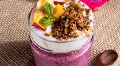 Pudim de chia de pitaya