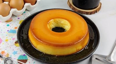 Pudim de leite em pó na air fryer