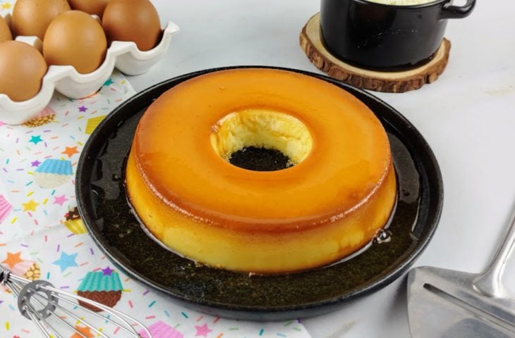 Pudim de leite em pó na air fryer