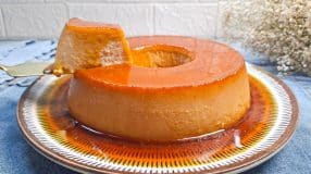 Pudim de pão com leite condensado
