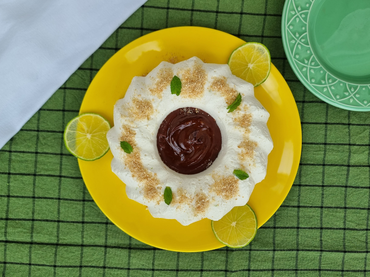 Pudim de sorvete de limão