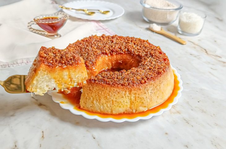 Pudim de tapioca com leite de coco