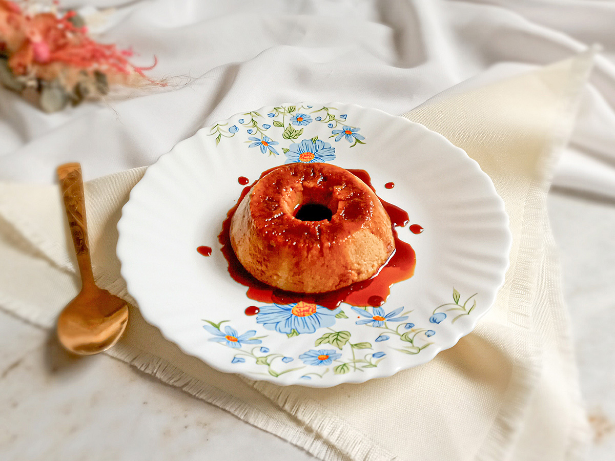 Pudim fit de micro-ondas