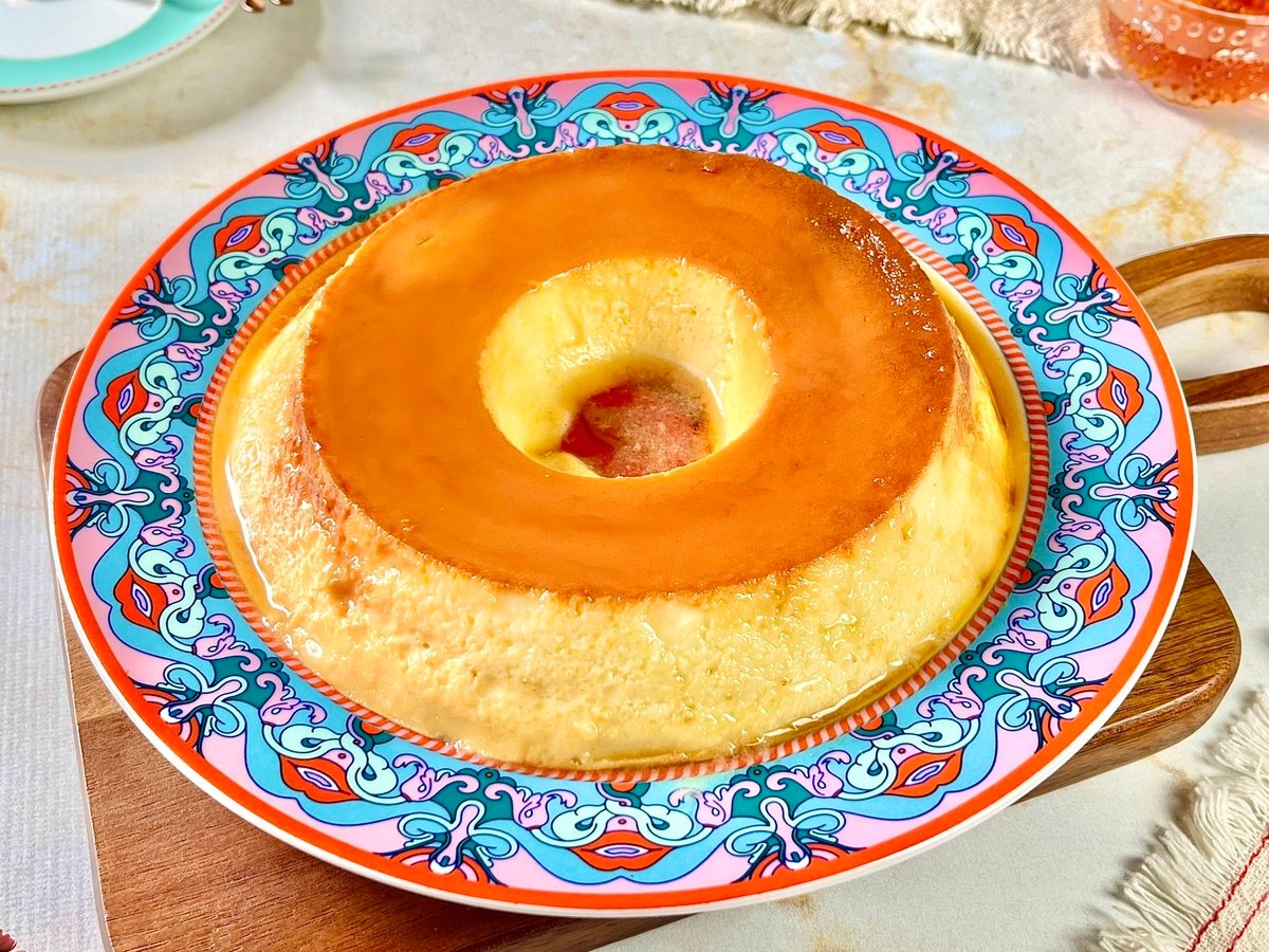 Pudim na air fryer fácil e rápido
