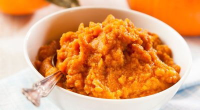 Purê de abóbora com requeijão