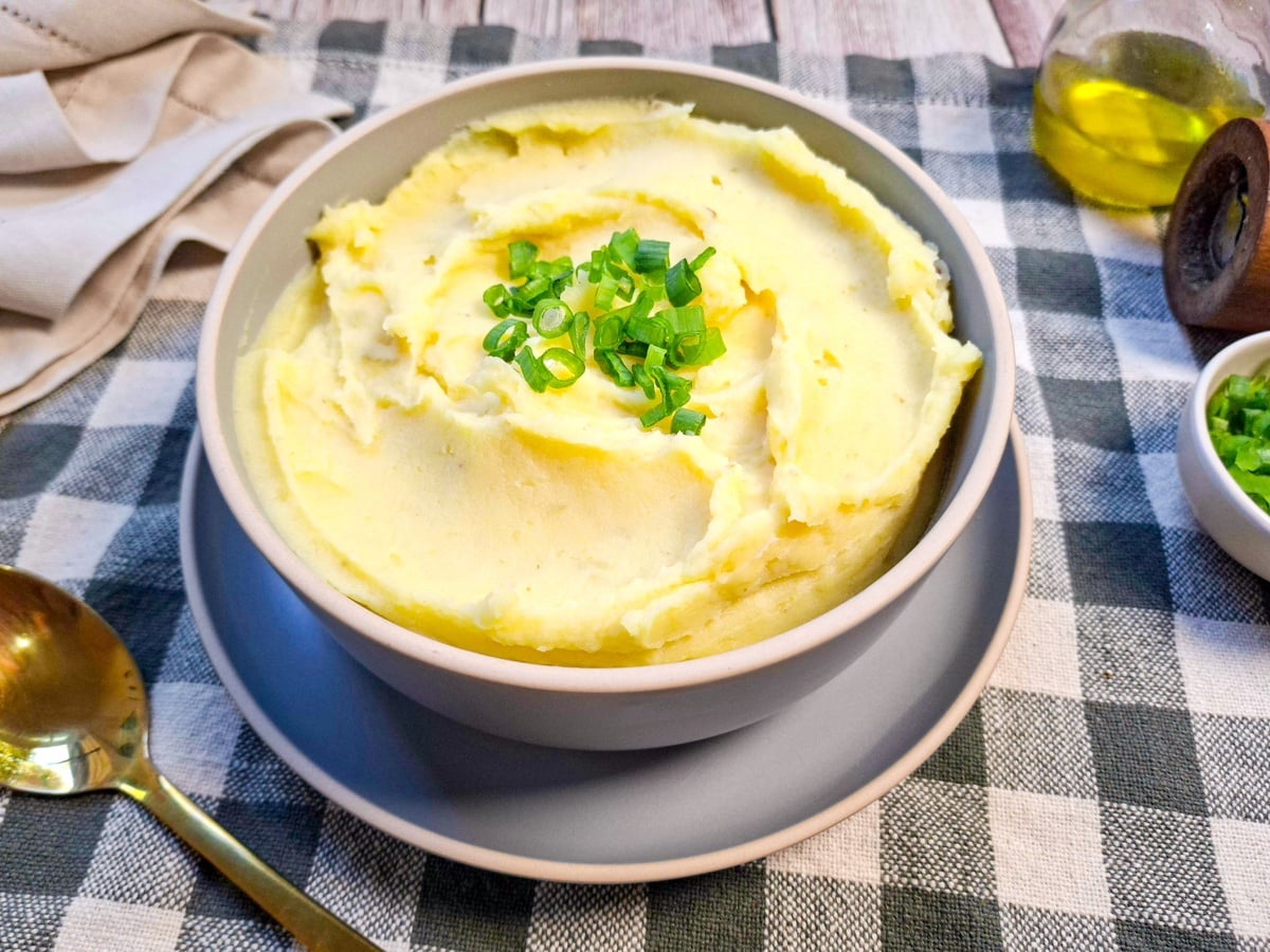 Purê de batata-doce com cream cheese