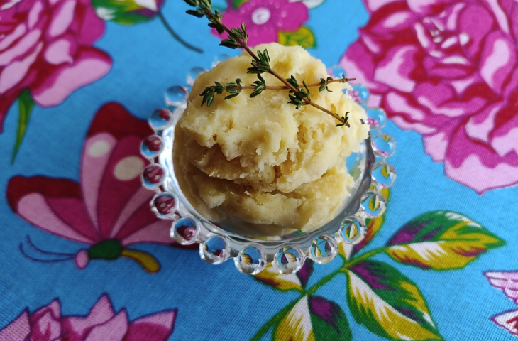 Purê de batata-doce com cream cheese