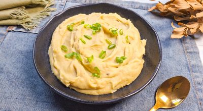 Purê de batata-doce com creme de leite