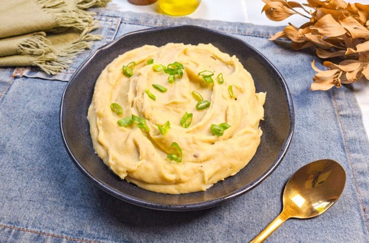 Purê de batata-doce com creme de leite