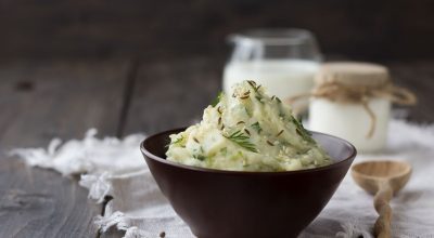 Purê de mandioca cremoso