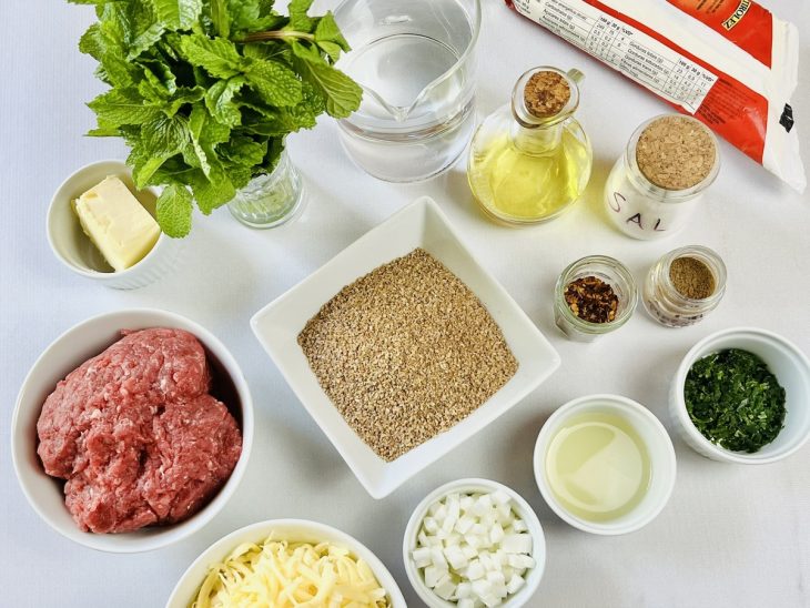 Ingredientes reunidos para o preparo da receita.