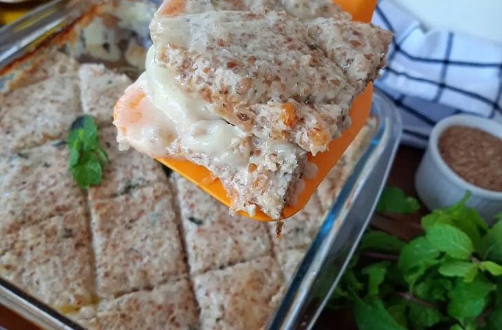 Quibe de frango de forno recheado