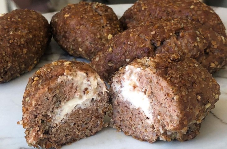 Quibe fit recheado com cream cheese