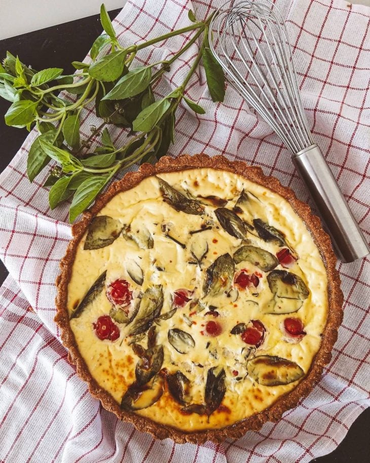 Quiche caprese integral