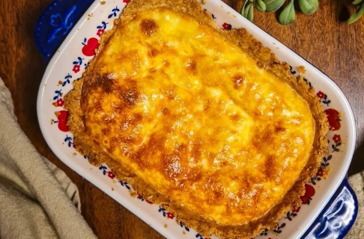 Quiche com requeijão e mussarela