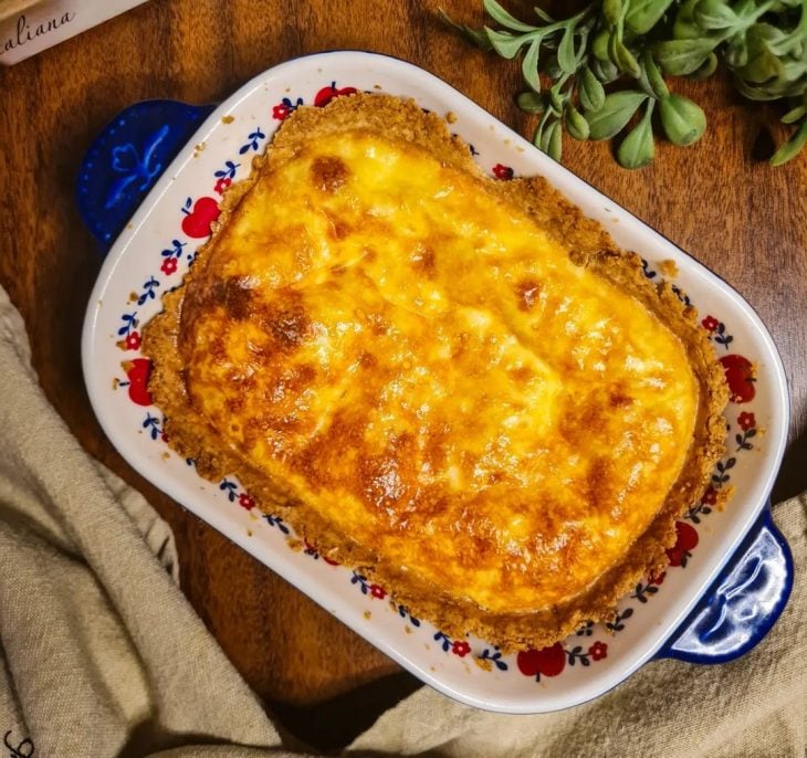 Quiche com requeijão e mussarela