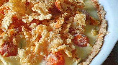 Quiche de abobrinha com massa de aveia