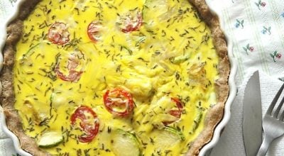 Quiche de abobrinha com massa integral