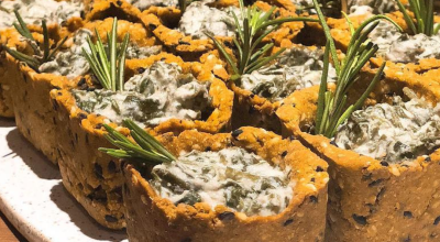 Quiche de espinafre vegana