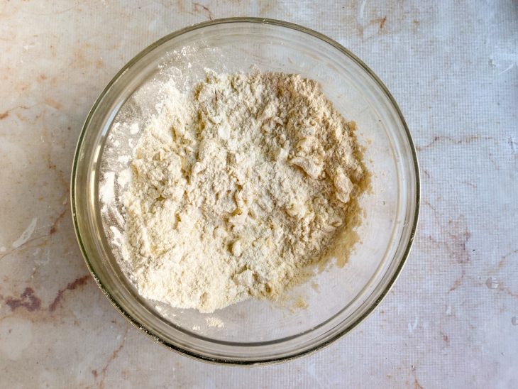 Ingredientes secos misturados.