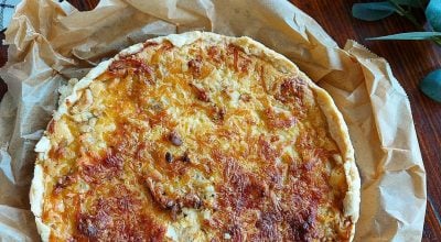 Quiche de frango com palmito