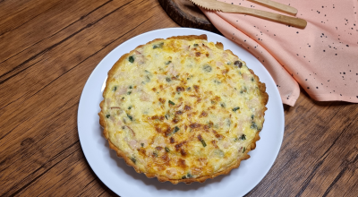 Quiche de peito de peru