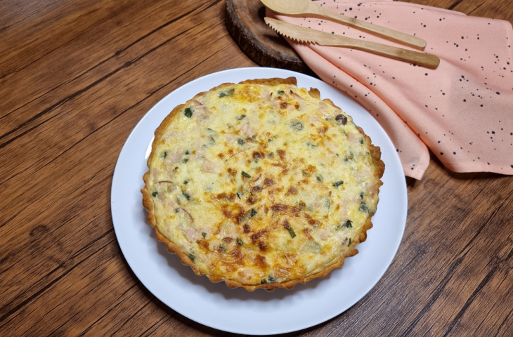 Quiche de peito de peru