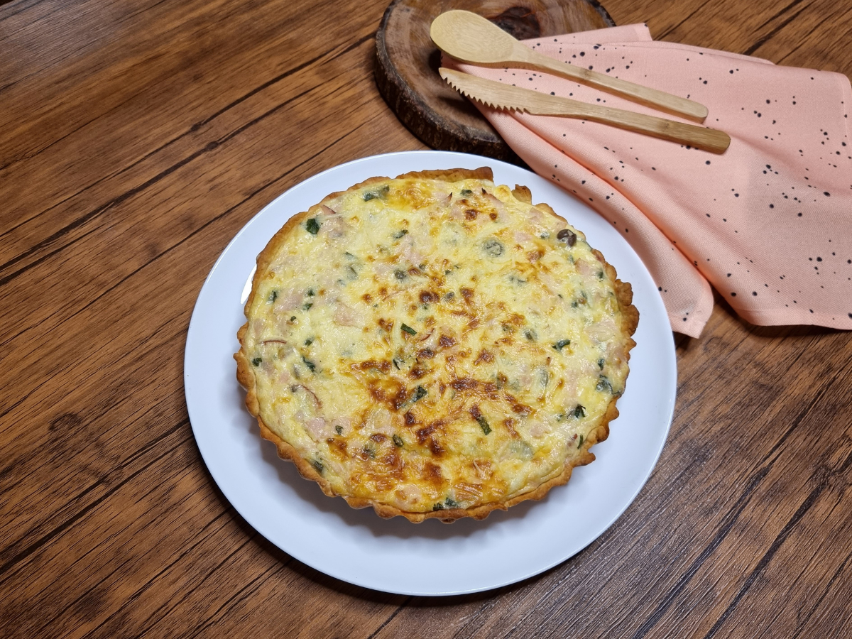 Quiche de peito de peru