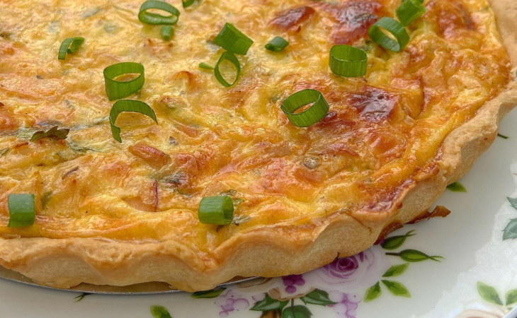 Quiche de presunto e queijo