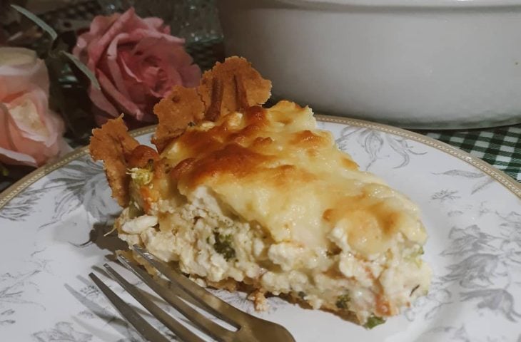 Quiche de ricota e brócolis