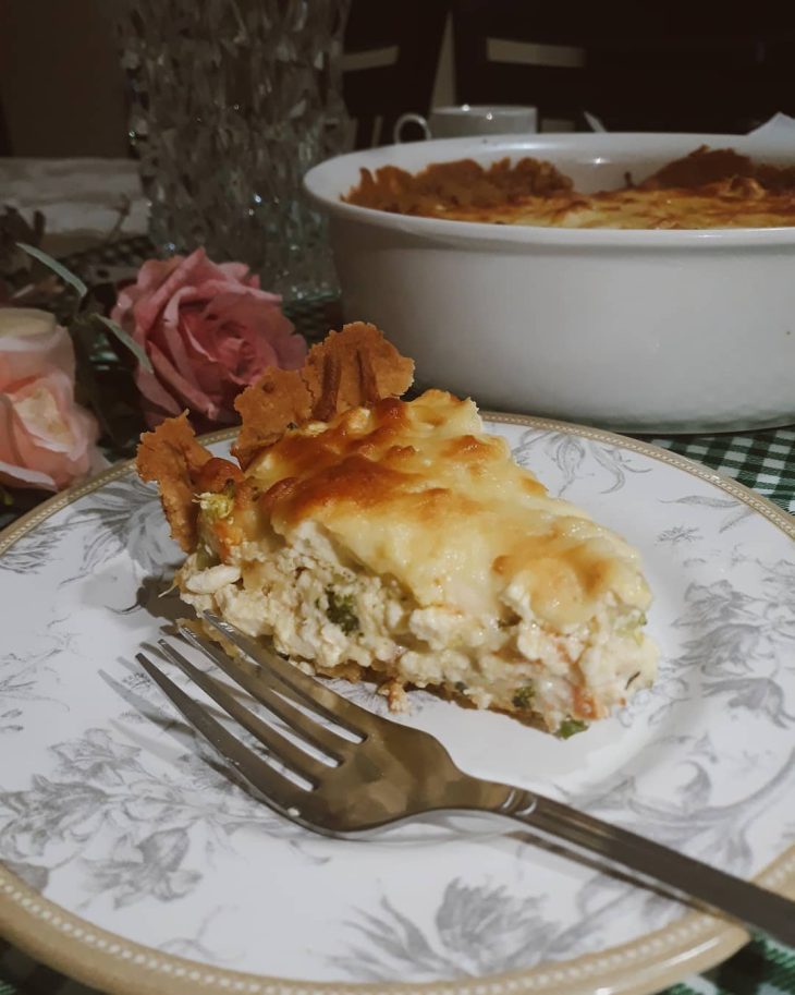 Quiche de ricota e brócolis