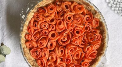 Quiche de rosas de cenouras