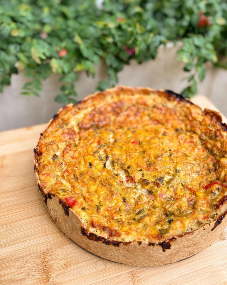 Quiche rústica de legumes