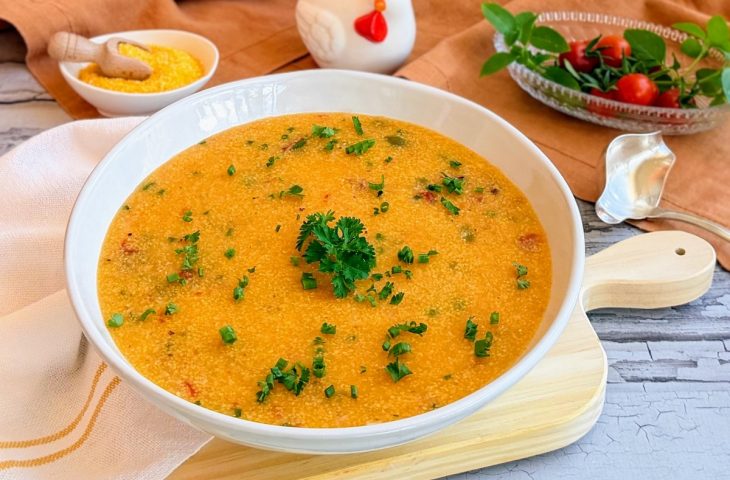 Quirera com calabresa