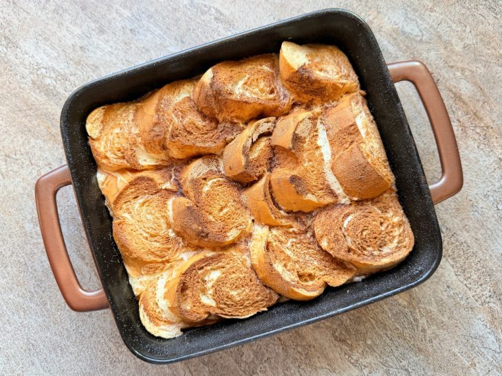 Rabanada saída do forno.