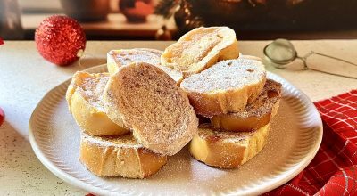 Rabanada de forno crocante