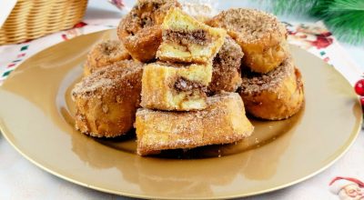 Rabanada recheada com Nutella