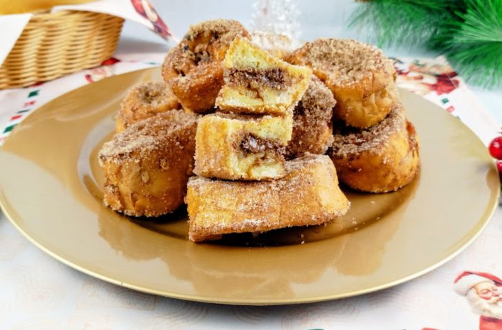 Rabanada recheada com Nutella