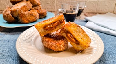 Rabanada recheada na air fryer