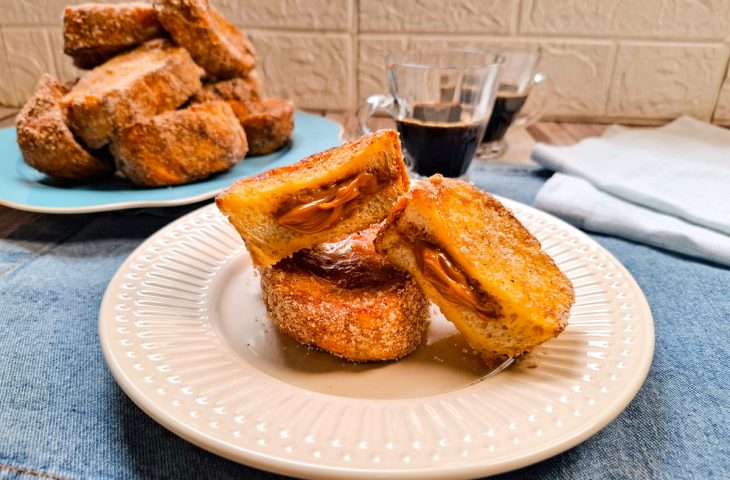 Rabanada recheada na air fryer