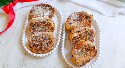 Rabanadas recheadas com caramelo salgado