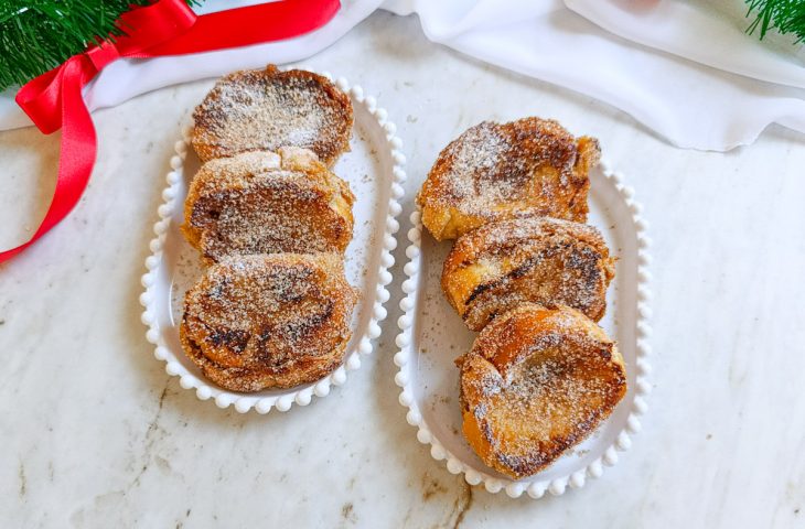 Rabanadas recheadas com caramelo salgado
