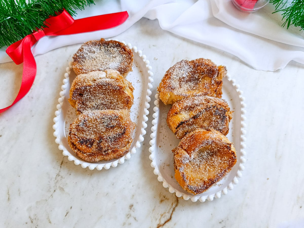 Rabanadas recheadas com caramelo salgado