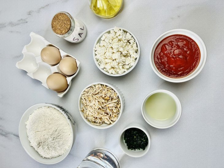 Ingredientes para o preparo da receita reunidos.