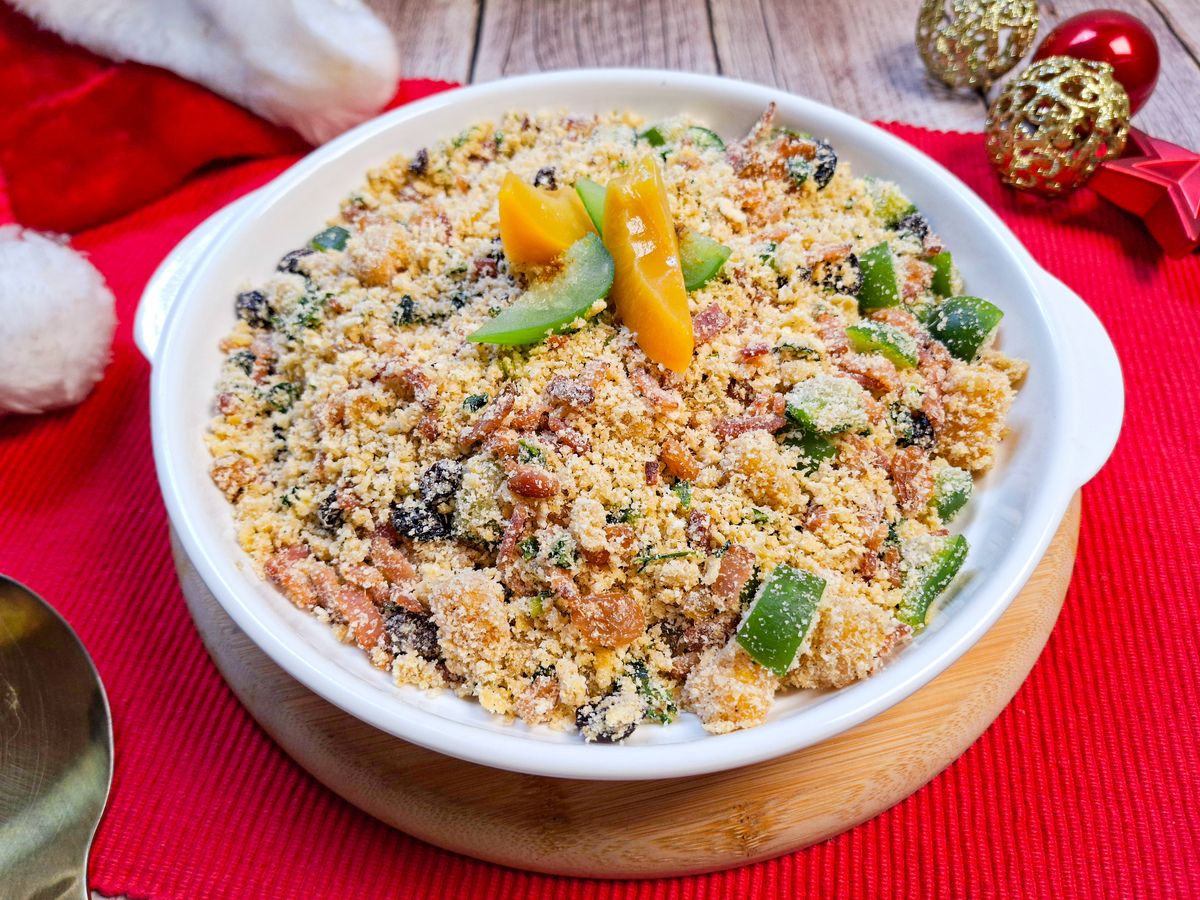 Farofa úmida de Natal